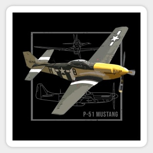 P-51 Mustang | WW2 Fighter Plane Sticker